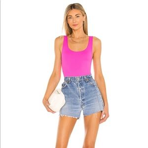 Tank bodysuit in electric pink